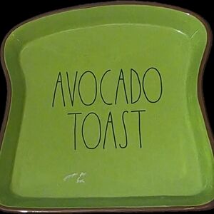 Rae Dunn Green Avocado Toast Plate